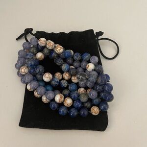 Necklace with semi-precious stones including lapis lazuli. New never worn!